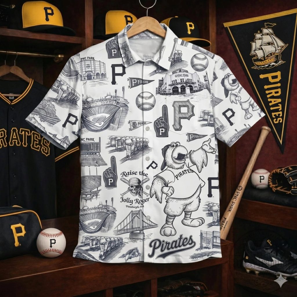 Pittsburgh Pirates Baseball Team Vintage Hawaiian Shirt 28 Pittsburgh Pirates Baseball Team Vintage Hawaiian Shirt