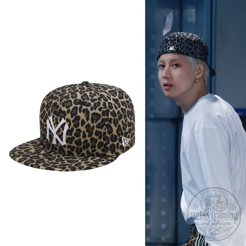 Taemin SHINee New Era MLB New York Yankees Leopard Print 59FIFTY Fitted Hat