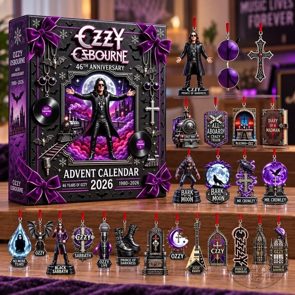 "2026 Advent Calendar Gifts: Ozzy Osbourne and JAWS Collection Unveiled" 5 Ozzy Osbourne 46th Anniversary 2026 Advent Calendar - Rock Music Gift Box