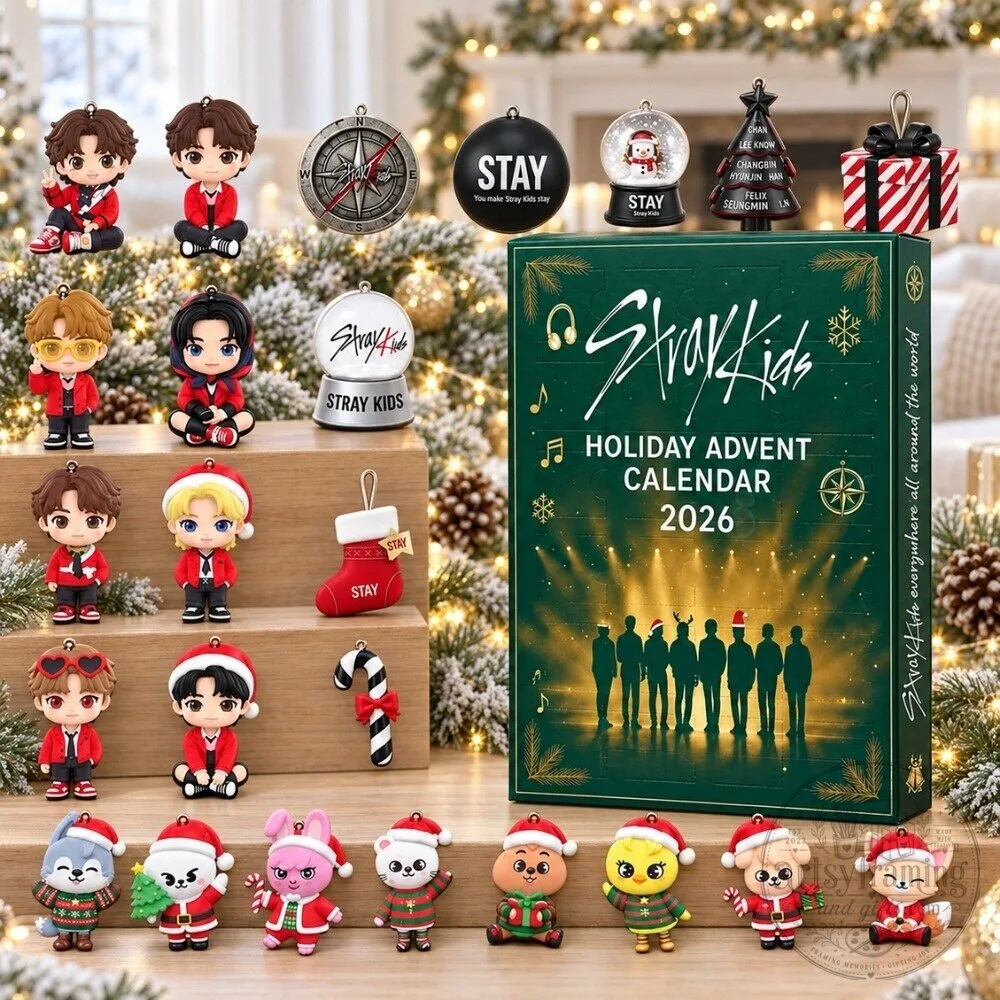 Stray Kids Holiday Advent Calendar 2026 - K-Pop Figures & SKZOO Ornaments Gift Box
