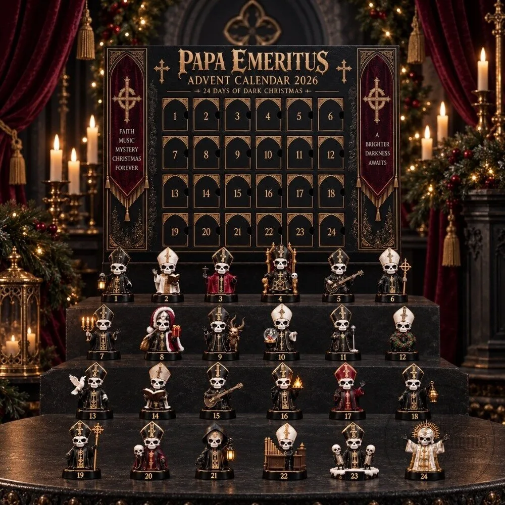 Ghost Papa Emeritus 2026 Advent Calendar - 24 Days Dark Christmas Metal Gift Box