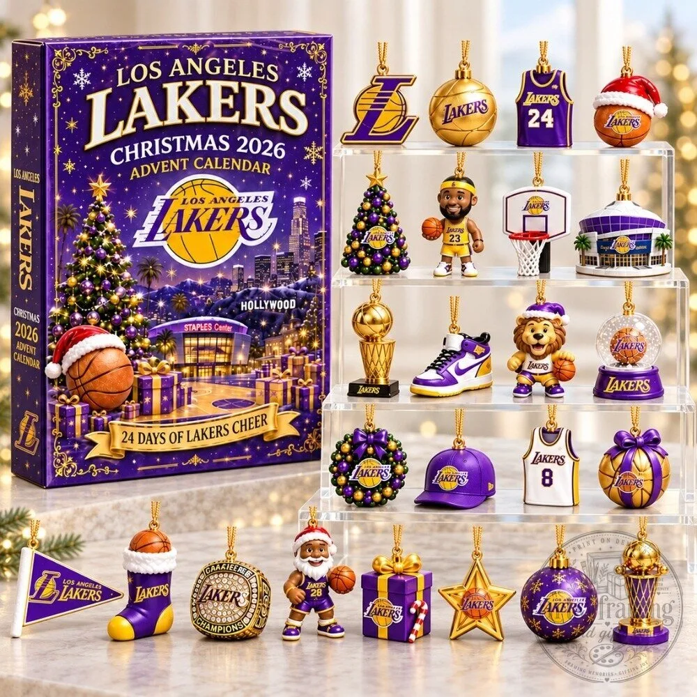 Los Angeles Lakers Christmas 2026 Advent Calendar - 24 Days NBA Basketball Gift Box