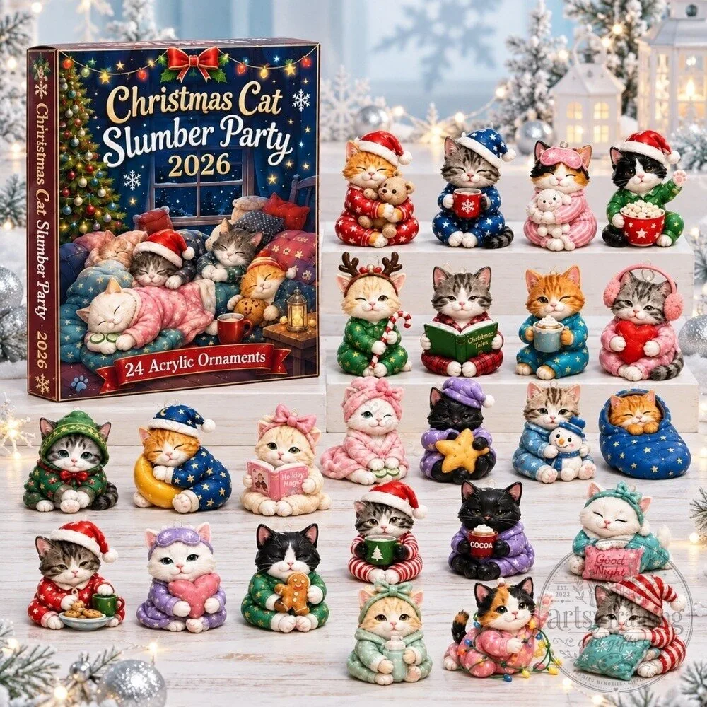 Christmas Cat Slumber Party Advent Calendar 2026