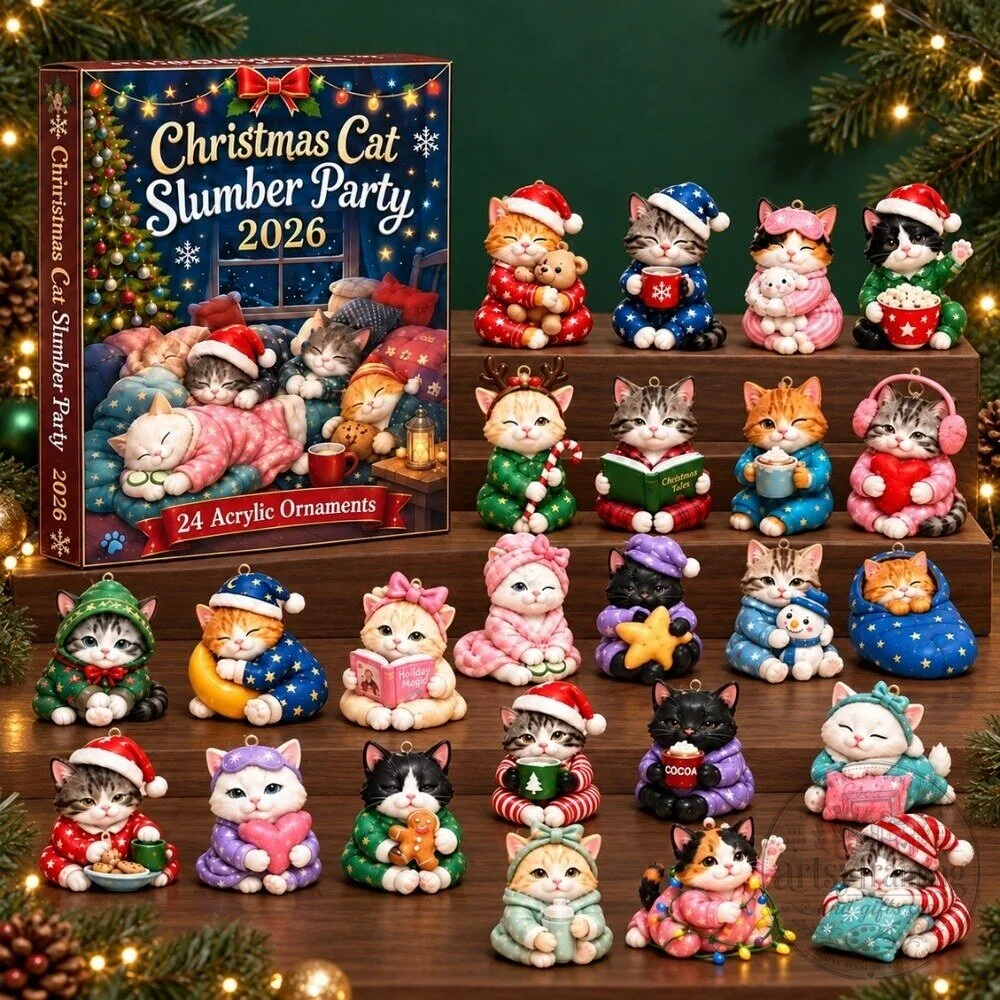 Christmas Cat Slumber Party Advent Calendar 2026 4 Christmas Cat Slumber Party Advent Calendar 2026