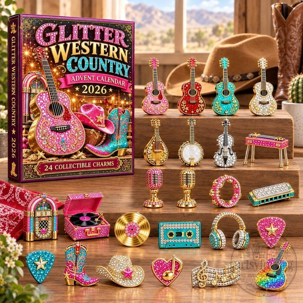 24 Days Glitter Western Country Advent Calendar 2026